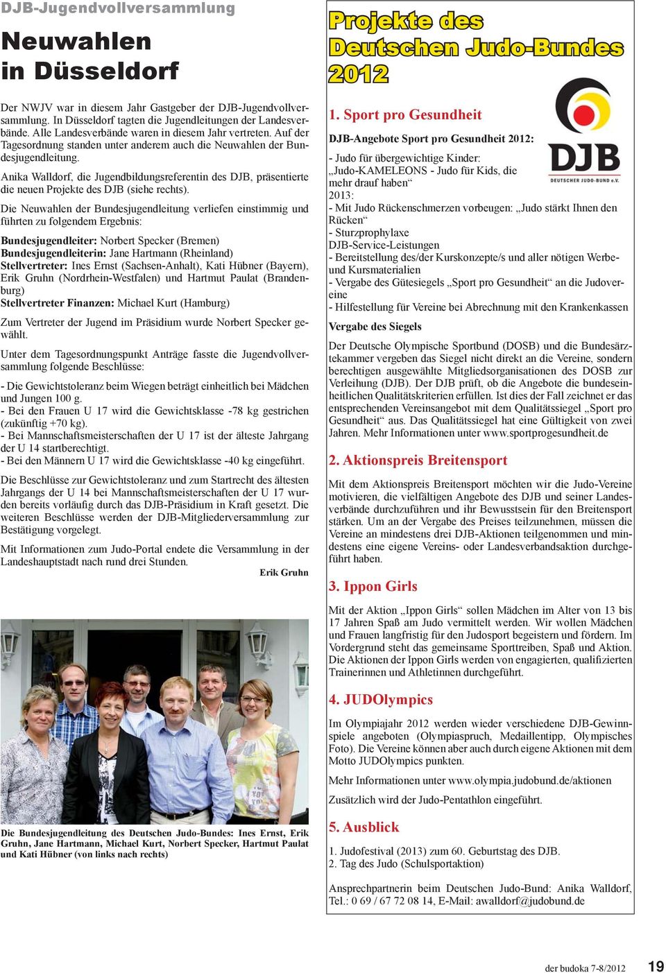 Anika Walldorf, die Jugendbildungsreferentin des DJB, präsentierte die neuen Projekte des DJB (siehe rechts).