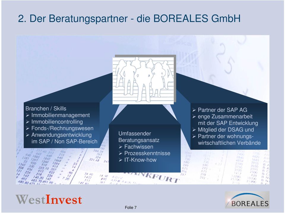 Umfassender Beratungsansatz Fachwissen Prozesskenntnisse IT-Know-how Partner der SAP AG enge