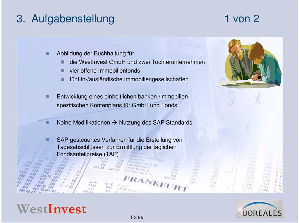banken-/immobilienspezifischen Kontenplans für GmbH und Fonds Keine Modifikationen Nutzung des SAP Standards