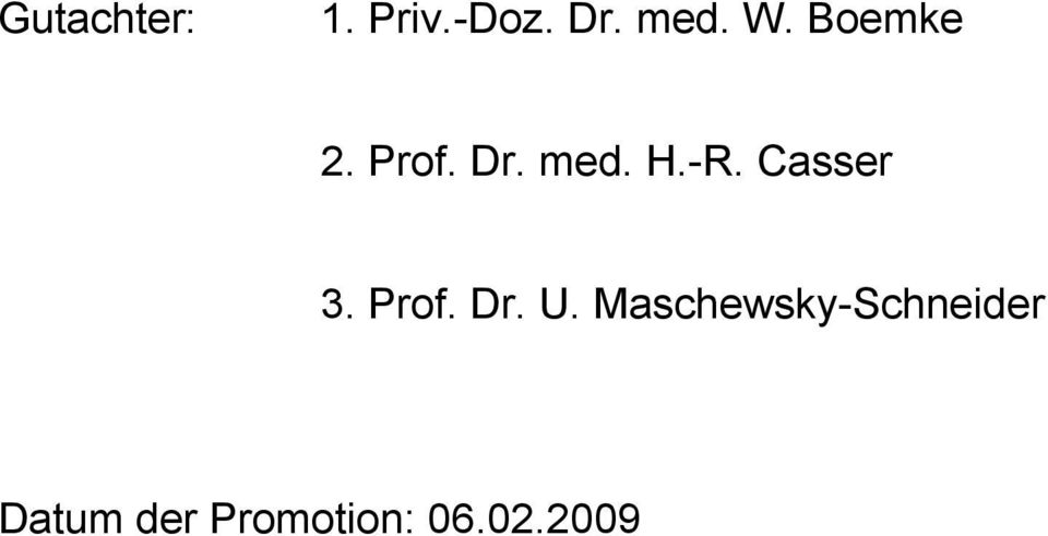 Casser 3. Prof. Dr. U.