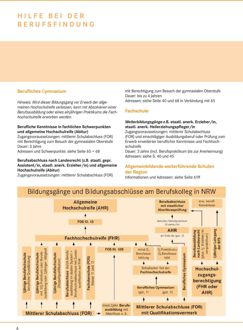 Berufliche Kenntnisse in fachlichen Schwerpunkten und allgemeine Hochschulreife (Abitur) Zugangsvoraussetzungen: mittlerer Schulabschluss (FOR) mit Berechtigung zum Besuch der gymnasialen Oberstufe