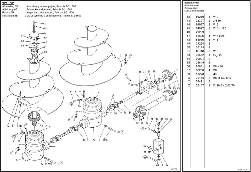 86937 2 M16 45 84072 2 M16 x 120 46 29299 2 47 81626 4 M16 x 25 48 85016 6 M16 49 29298 2 50 70145 2 51 86116 2 M16 53 90562 1 1 3 /