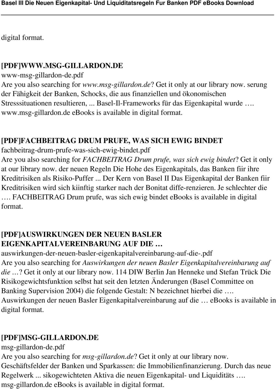 de ebooks is available in digital format. [PDF]FACHBEITRAG DRUM PRUFE, WAS SICH EWIG BINDET fachbeitrag-drum-prufe-was-sich-ewig-bindet.