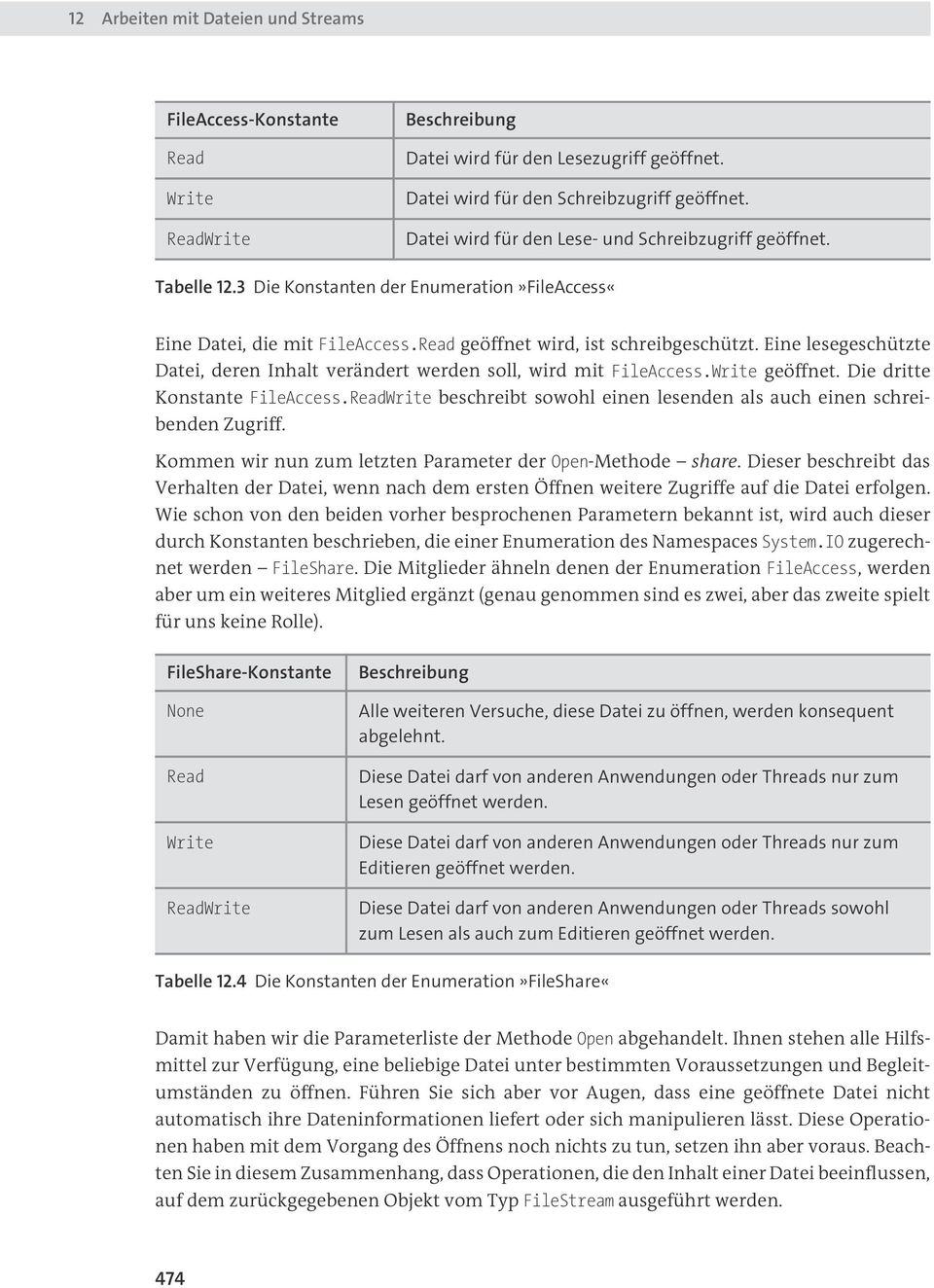 Eine lesegeschützte Datei, deren Inhalt verändert werden soll, wird mit FileAccess.Write geöffnet. Die dritte Konstante FileAccess.