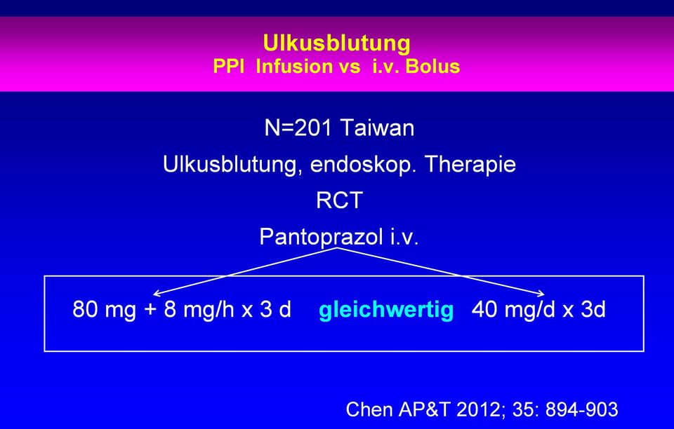 Therapie RCT Pantoprazol i.v.
