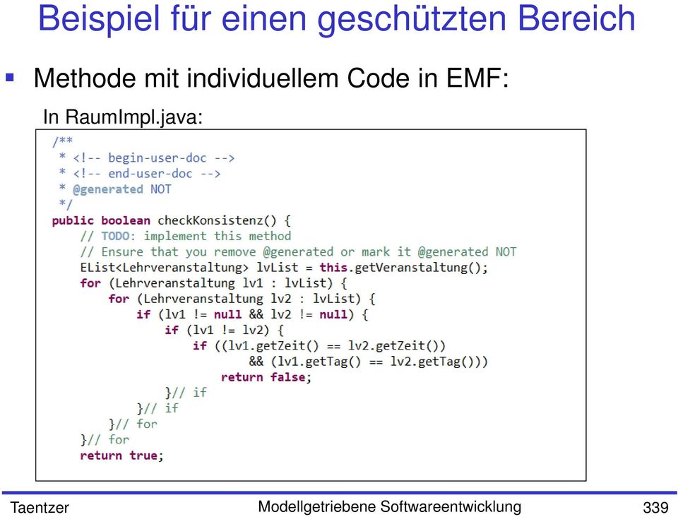 Code in EMF: In RaumImpl.