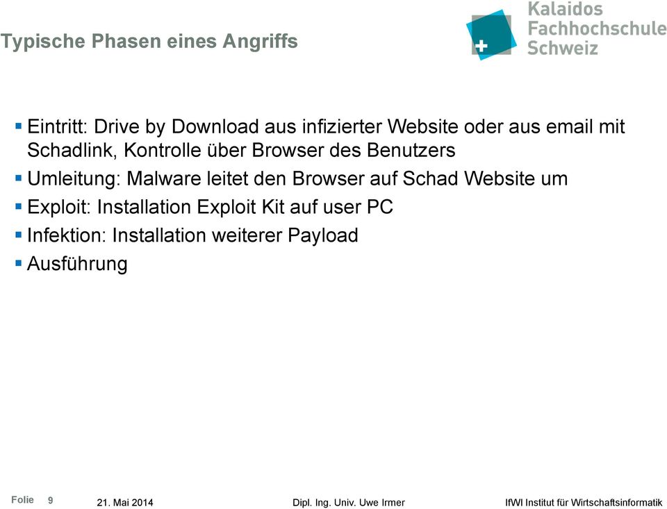 Umleitung: Malware leitet den Browser auf Schad Website um Exploit: