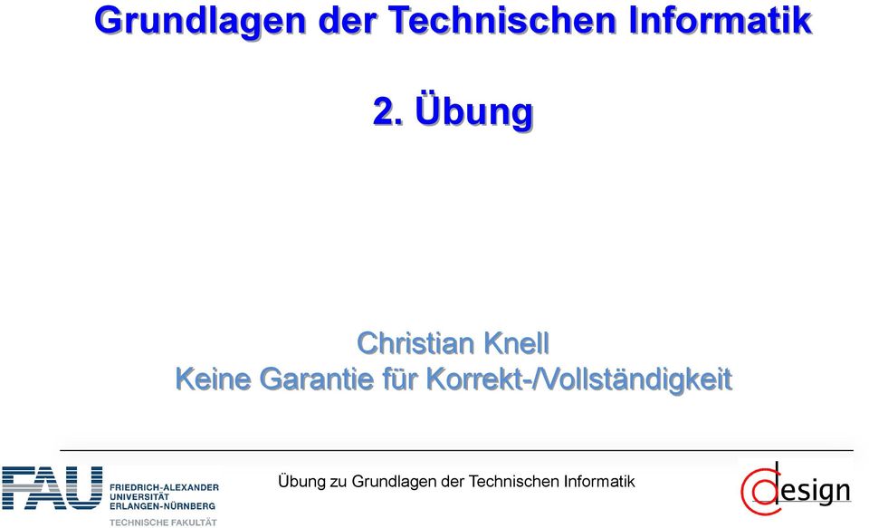 Übung Christian Knell