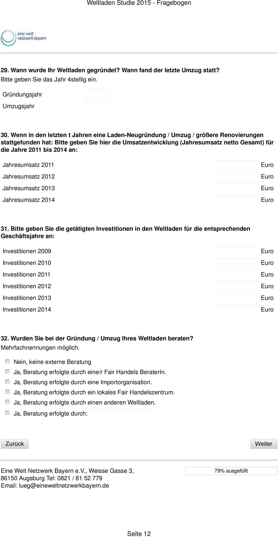 2014 an: Jahresumsatz 2011 Euro Jahresumsatz 2012 Euro Jahresumsatz 2013 Euro Jahresumsatz 2014 Euro 31.