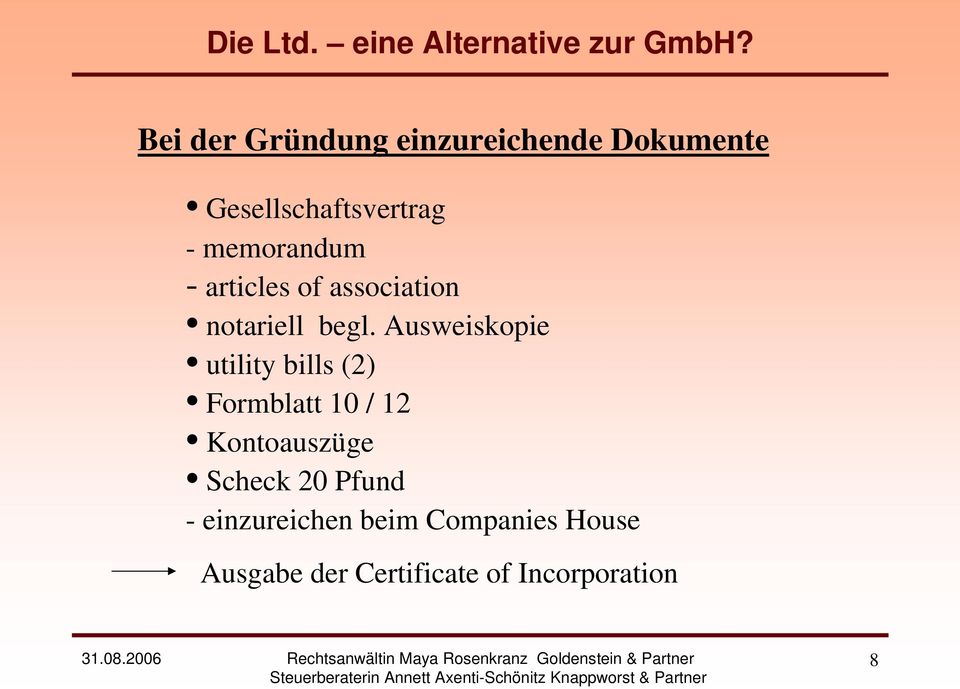 Ausweiskopie utility bills (2) Formblatt 10 / 12 Kontoauszüge Scheck