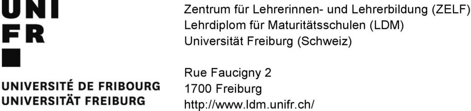 (LDM) Universität Freiburg (Schweiz) Rue
