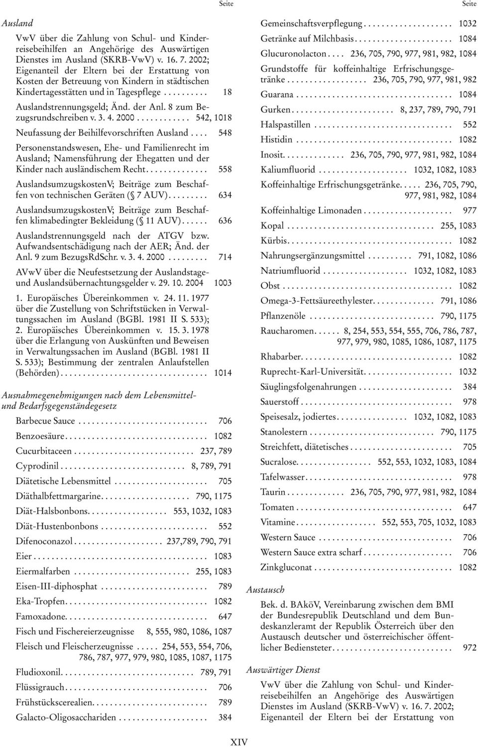 8 zum Bezugsrundschreiben v. 3. 4. 2000... 542, 1018 Neufassung der Beihilfevorschriften Ausland.