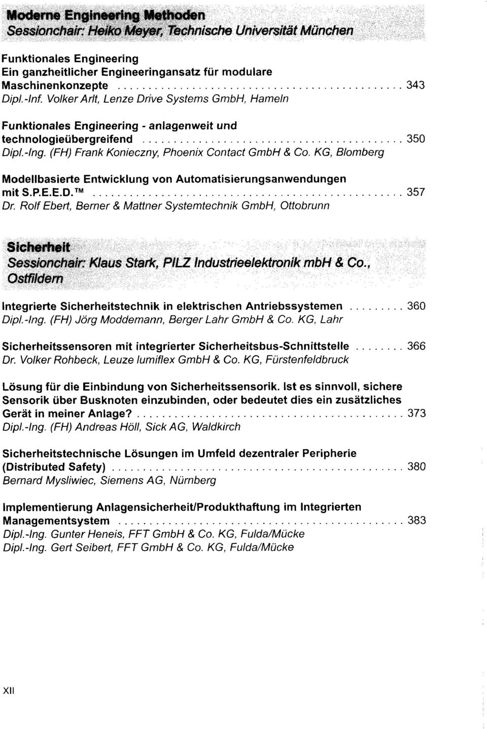 KG, Blomberg Modellbasierte Entwicklung von Automatisierungsanwendungen mit S.P.E.E.D. 357 Dr.