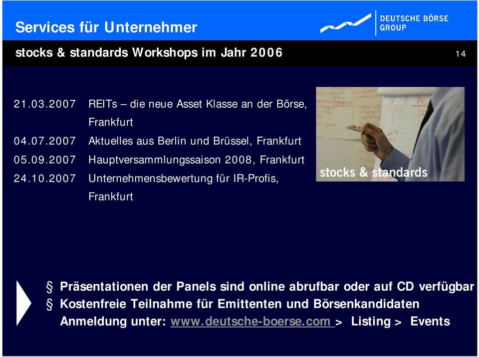 2007 Hauptversammlungssaison 2008, Frankfurt 24.10.