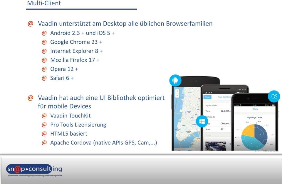 12 + Safari 6 + Vaadin hat auch eine UI Bibliothek optimiert für mobile Devices