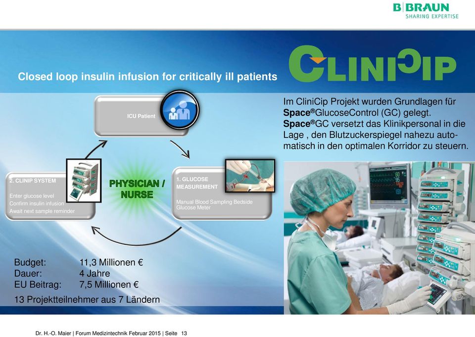 CLINIP SYSTEM Enter glucose level Confirm insulin infusion Await next sample reminder 1.