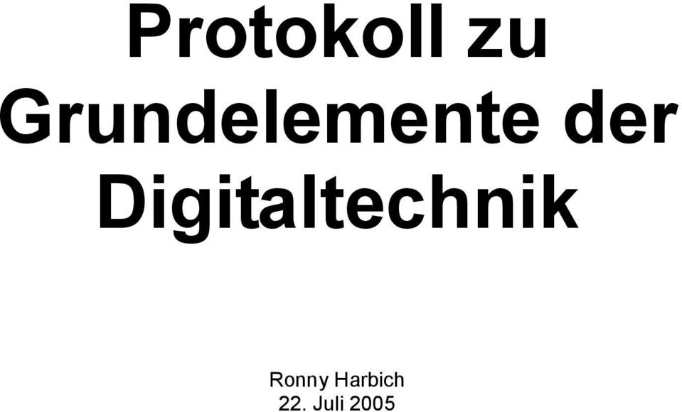 Digitaltechnik