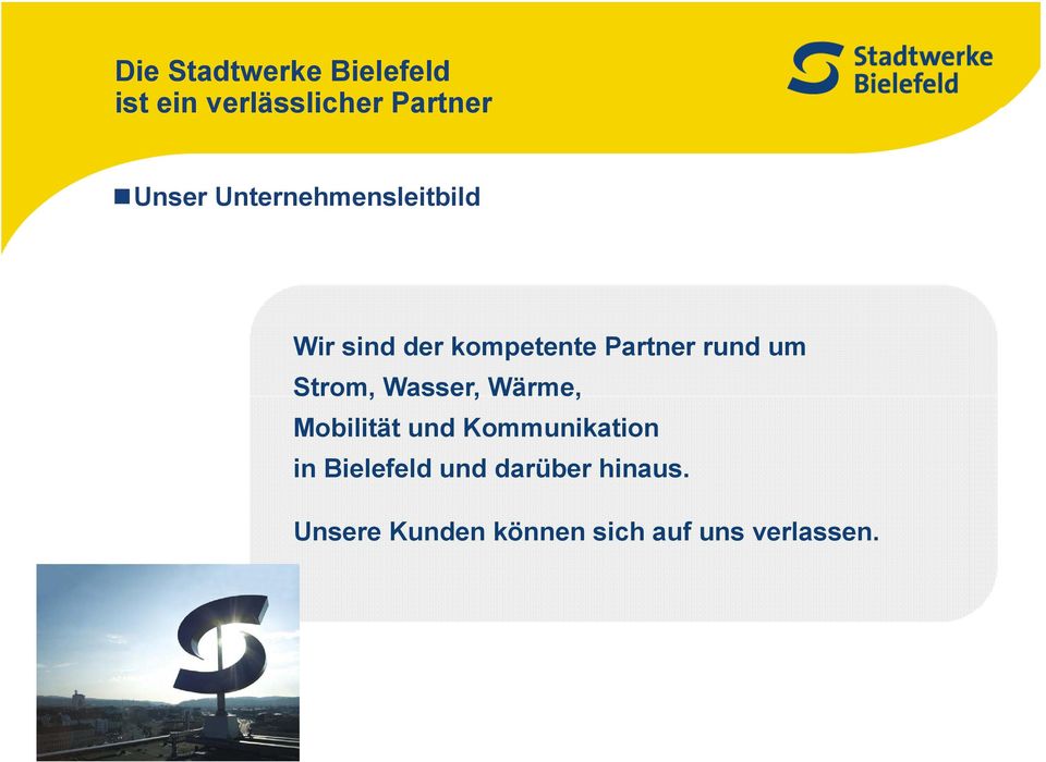 Strom, Wasser, Wärme, Mobilität und Kommunikation in Bielefeld