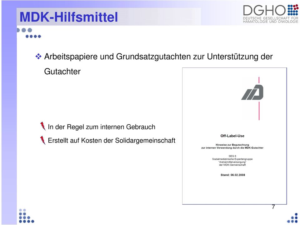 Gutachter In der Regel zum internen