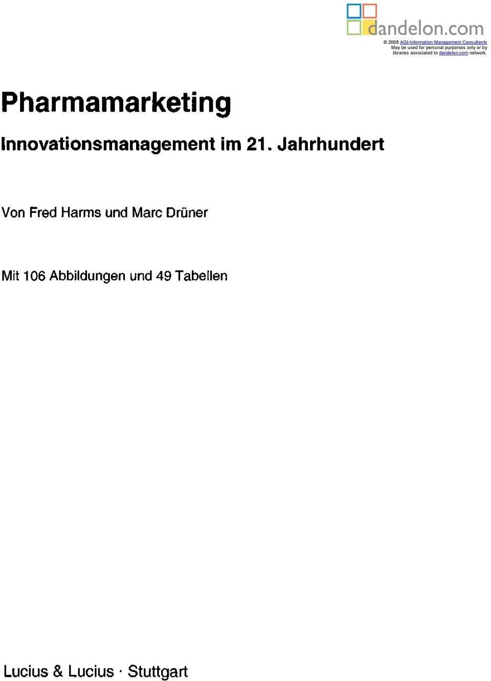 Pharmamarketing Innovationsmanagement im 21.