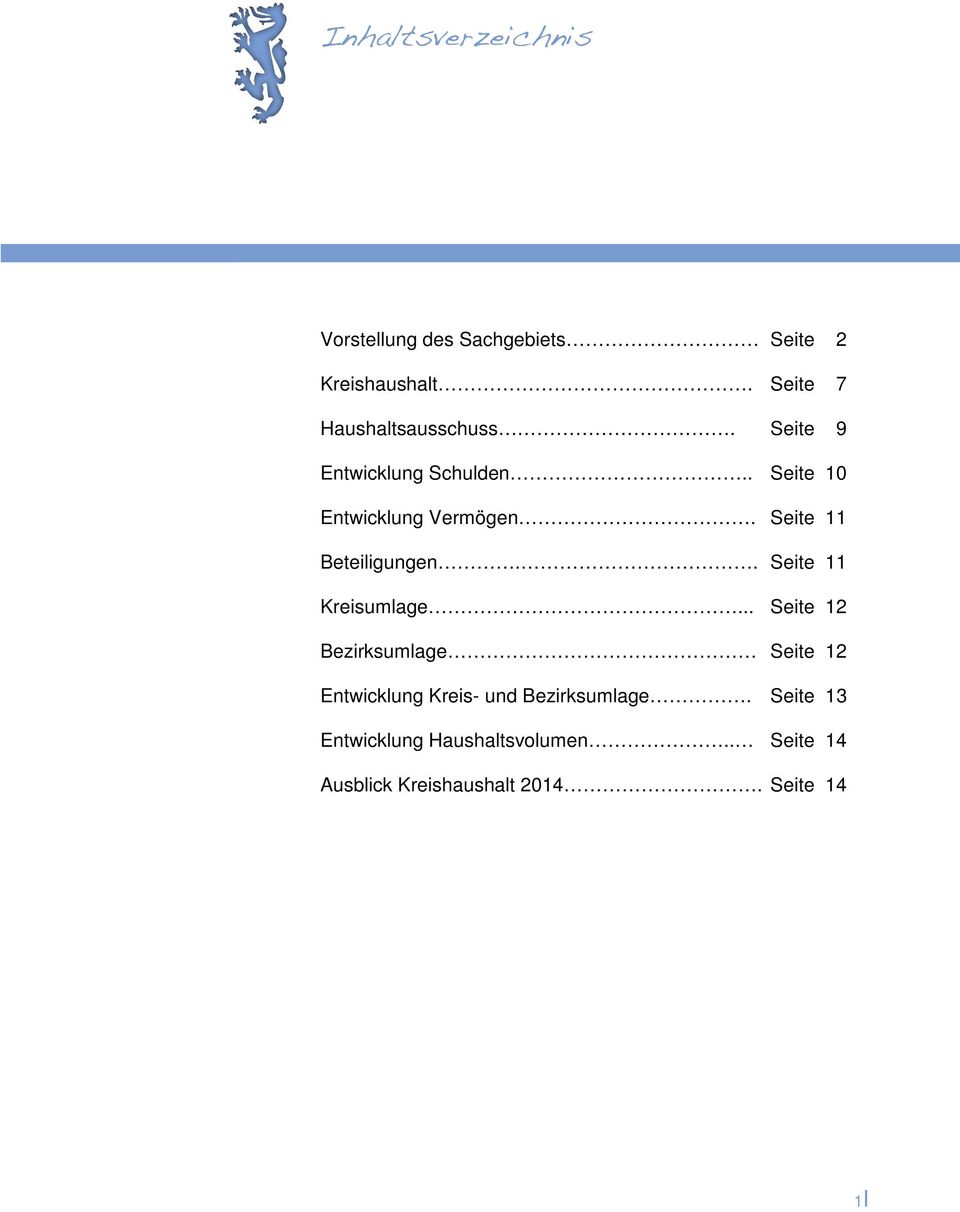 Seite 11 Beteiligungen.. Seite 11 Kreisumlage.