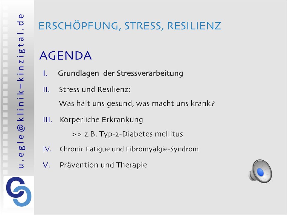 Stress und Resilienz: Was hält uns gesund, was macht uns krank? III.