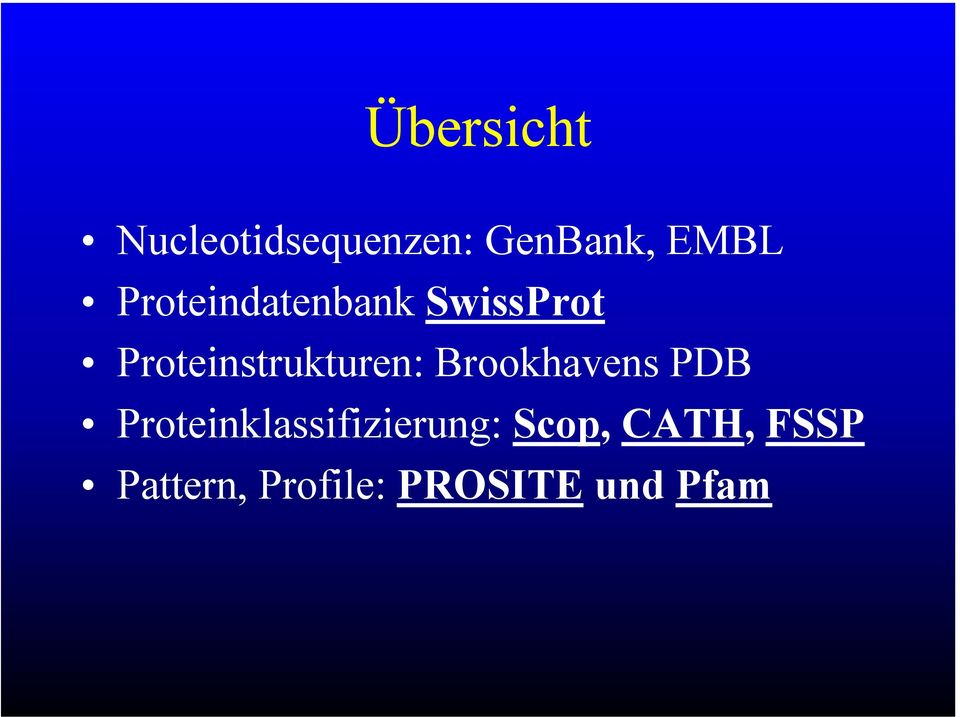 Brookhavens PDB Proteinklassifizierung: Scop,