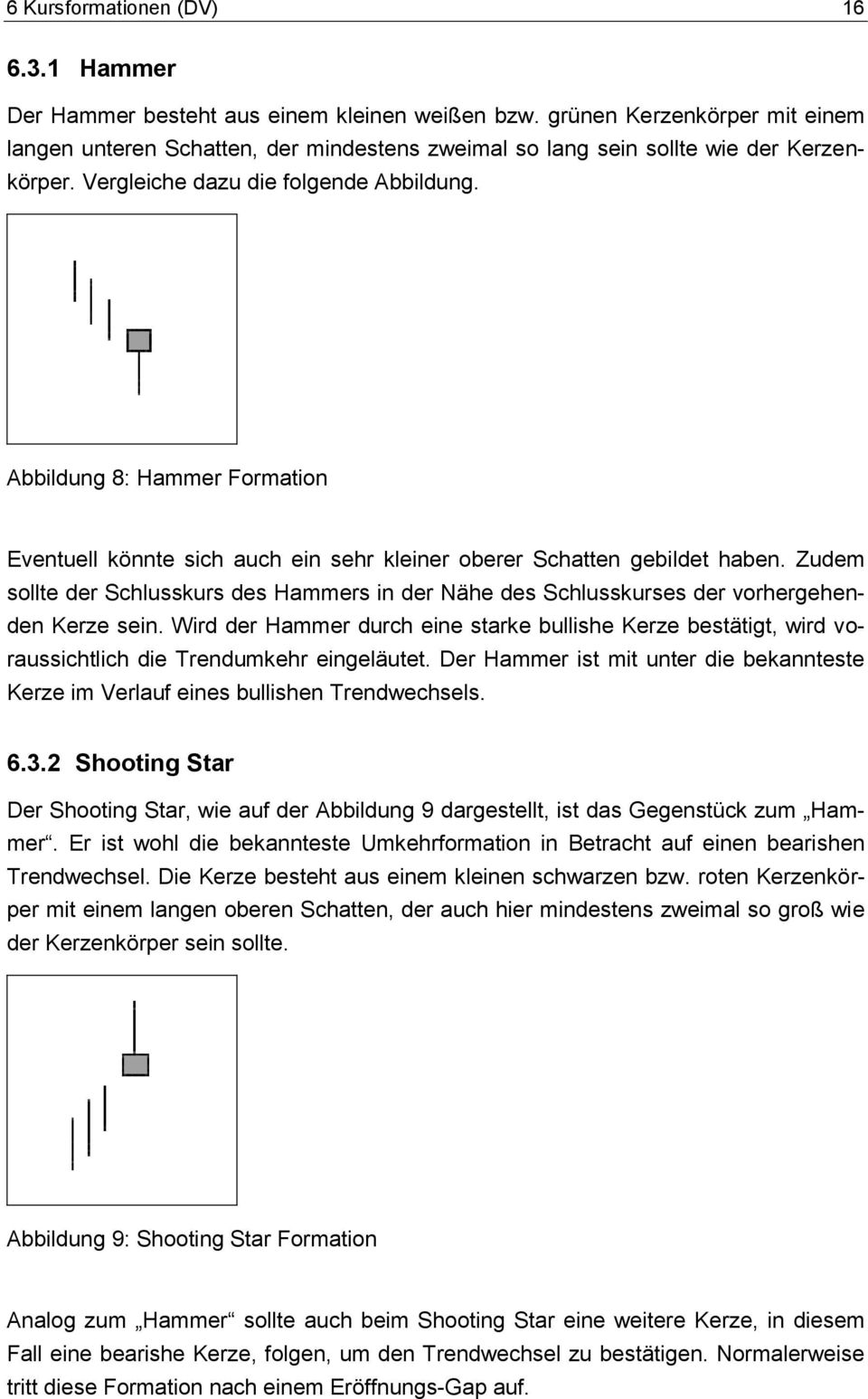 Abbildung 8: Hammer Formation Eventuell könnte sich auch ein sehr kleiner oberer Schatten gebildet haben.