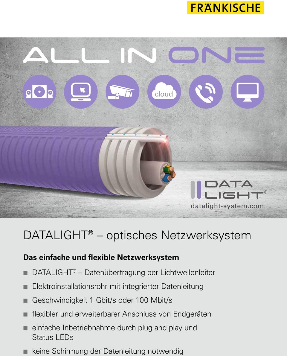 Geschwindigkeit 1 Gbit/s oder 100 Mbit/s flexibler und erweiterbarer Anschluss von Endgeräten