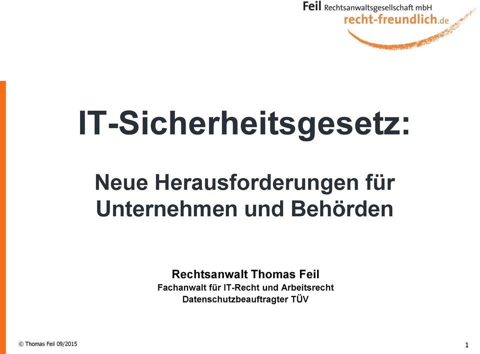 Thomas Feil Fachanwalt für IT-Recht und