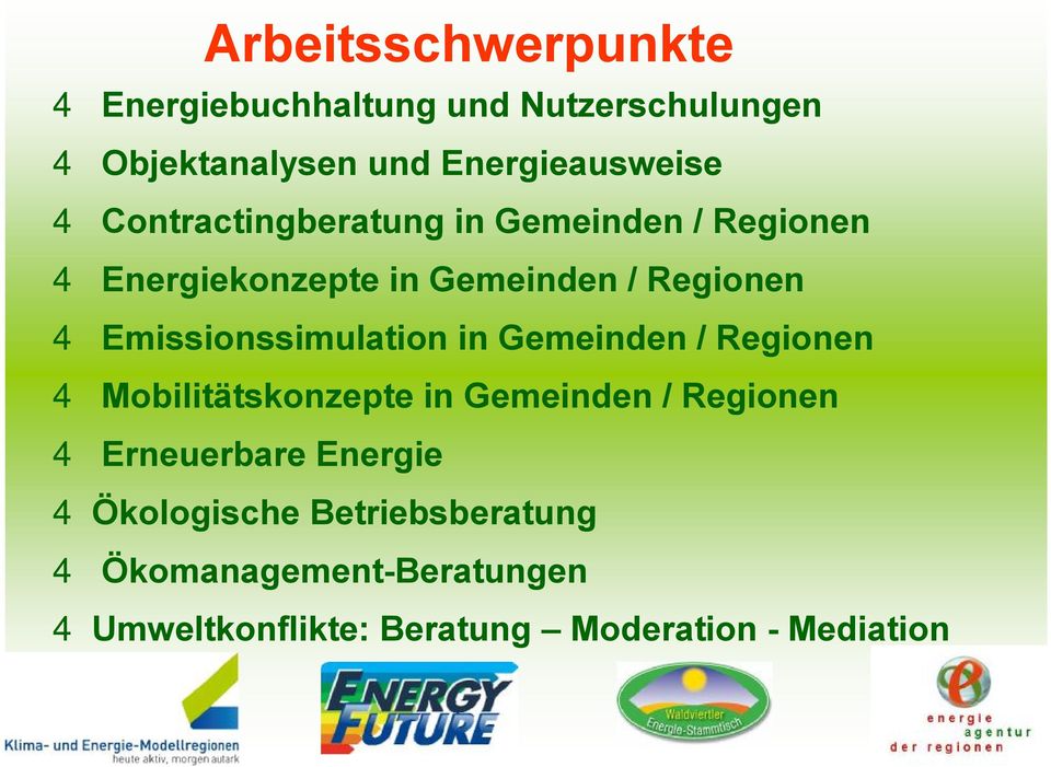 Emissionssimulation in Gemeinden / Regionen 4 Mobilitätskonzepte in Gemeinden / Regionen 4