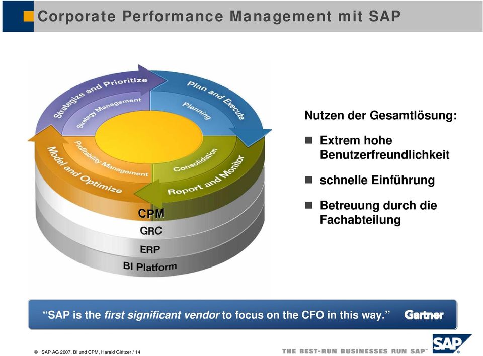 durch die Fachabteilung SAP is the first significant vendor to