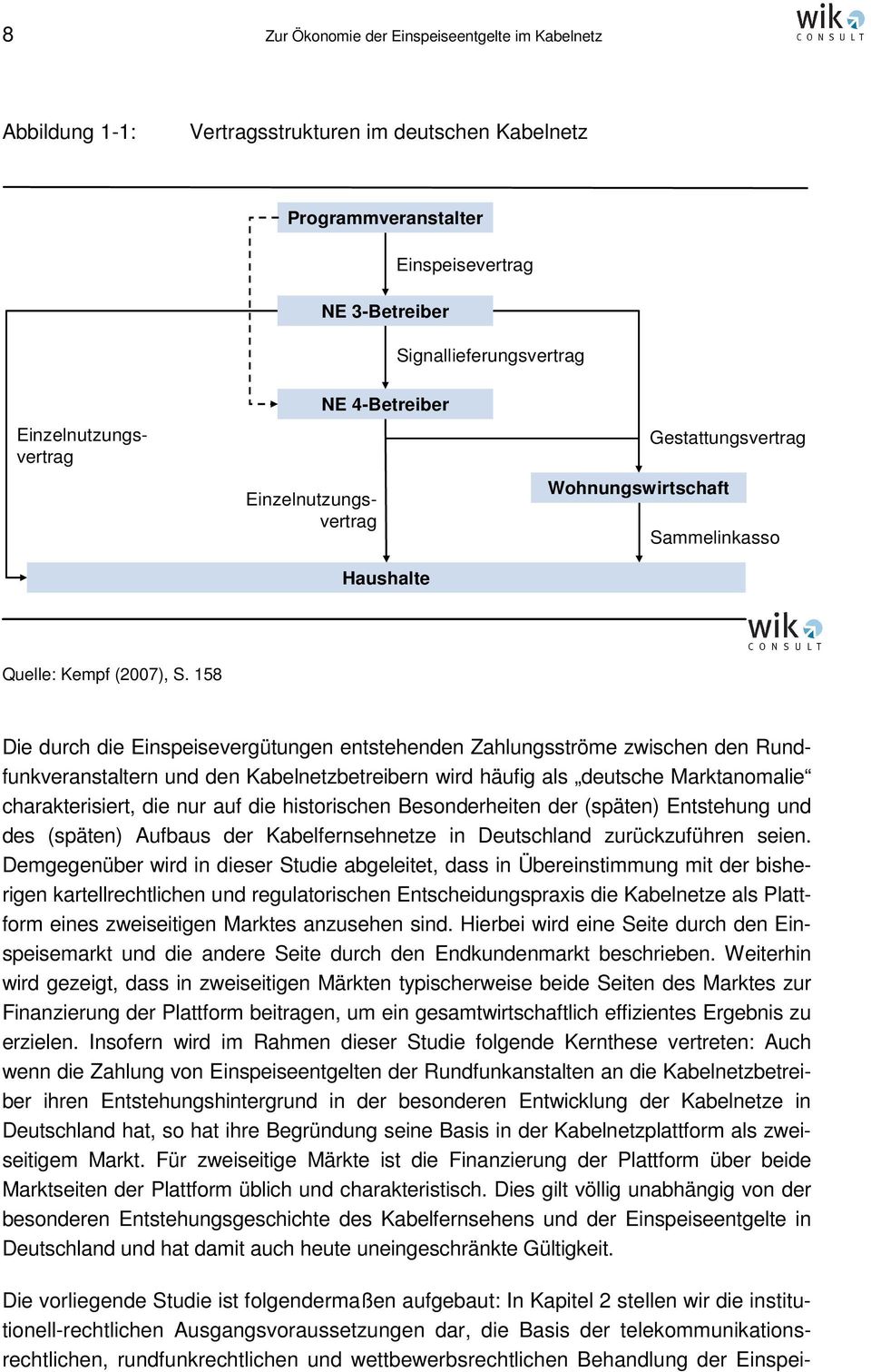 158 Die durch die Einspeisevergütungen entstehenden Zahlungsströme zwischen den Rundfunkveranstaltern und den Kabelnetzbetreibern wird häufig als deutsche Marktanomalie charakterisiert, die nur auf