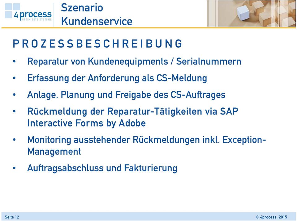 CS-Auftrages Rückmeldung der Reparatur-Tätigkeiten via SAP Interactive Forms by Adobe Monitoring