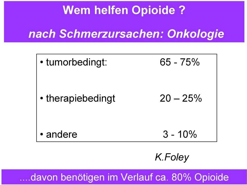 tumorbedingt: 65-75% therapiebedingt 20