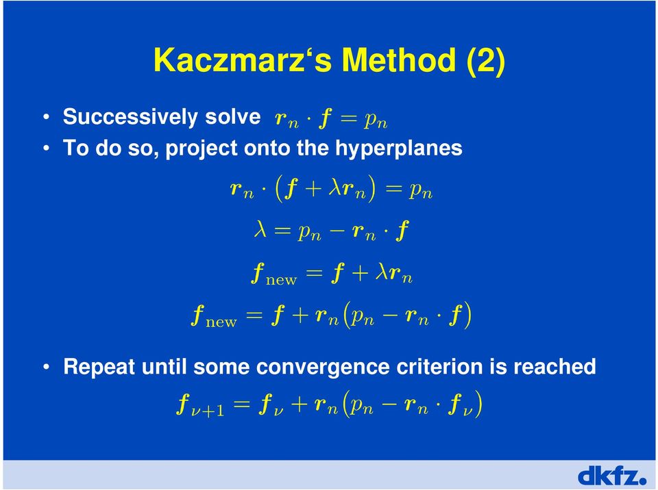 project onto the hyperplanes