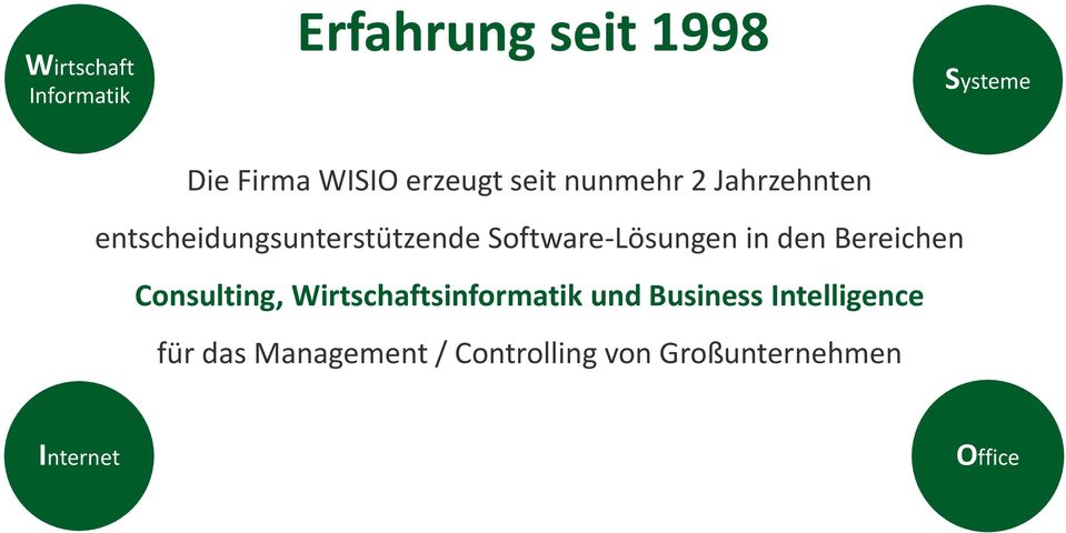 Software-Lösungen in den Bereichen Consulting, Wirtschaftsinformatik und