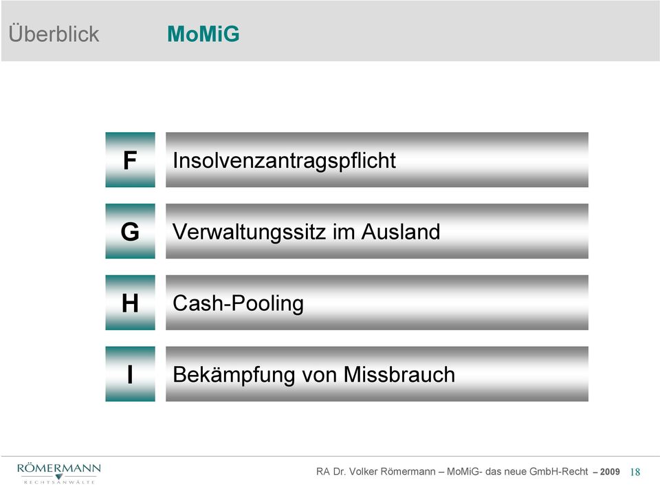 Verwaltungssitz im Ausland H