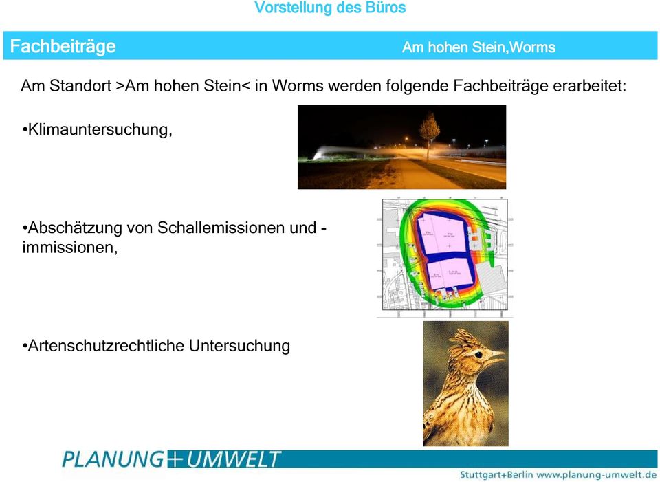 erarbeitet: Klimauntersuchung, Abschätzung von