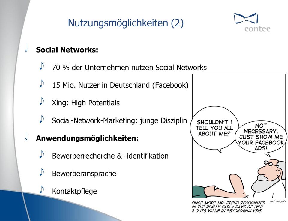Nutzer in Deutschland (Facebook) Xing: High Potentials