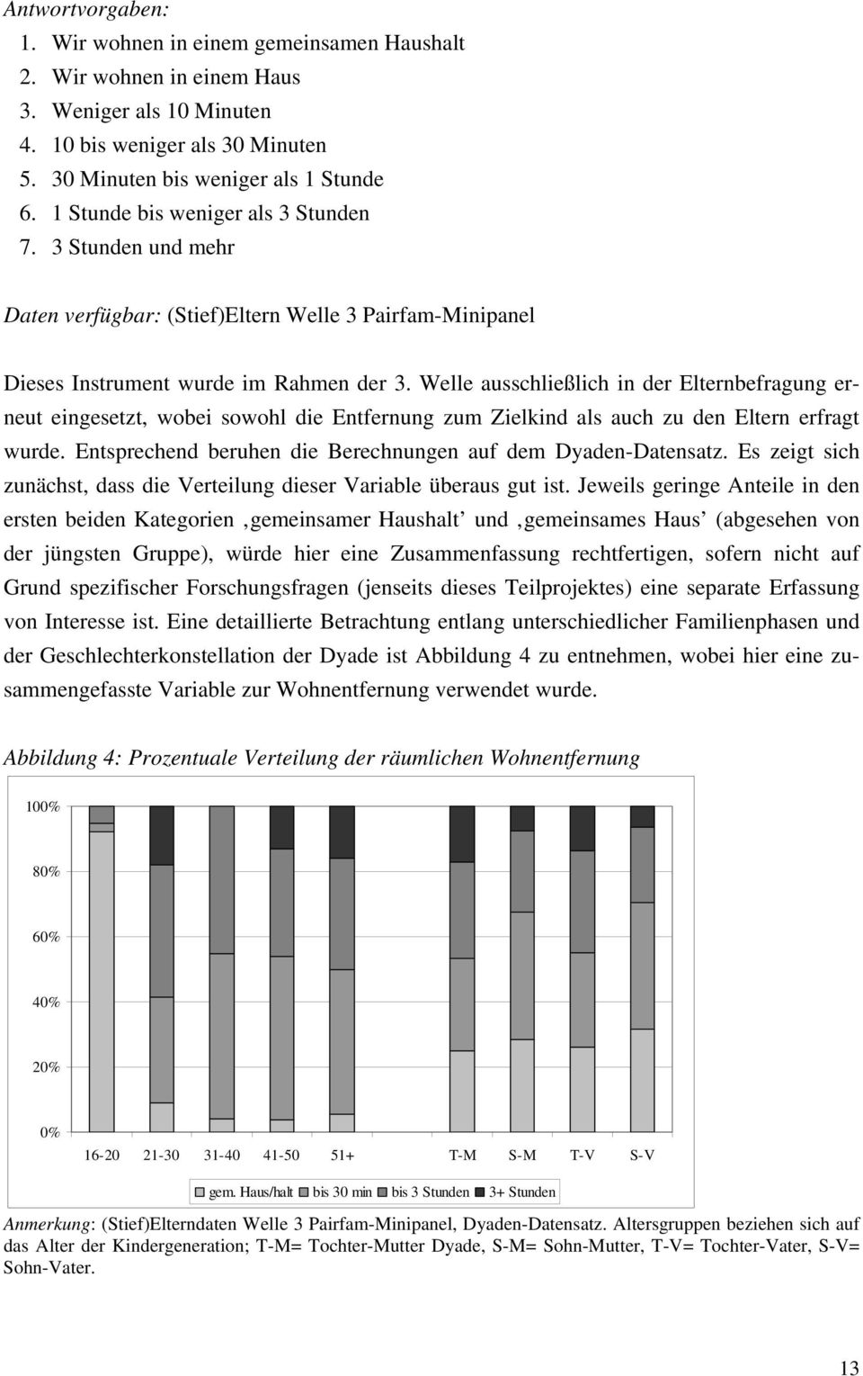 Welle ausschließlich in der Elternbefragung erneut eingesetzt, wobei sowohl die Entfernung zum Zielkind als auch zu den Eltern erfragt wurde.