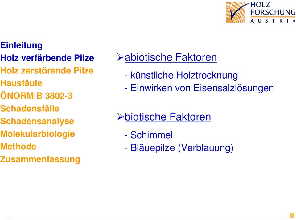 Eisensalzlösungen biotische