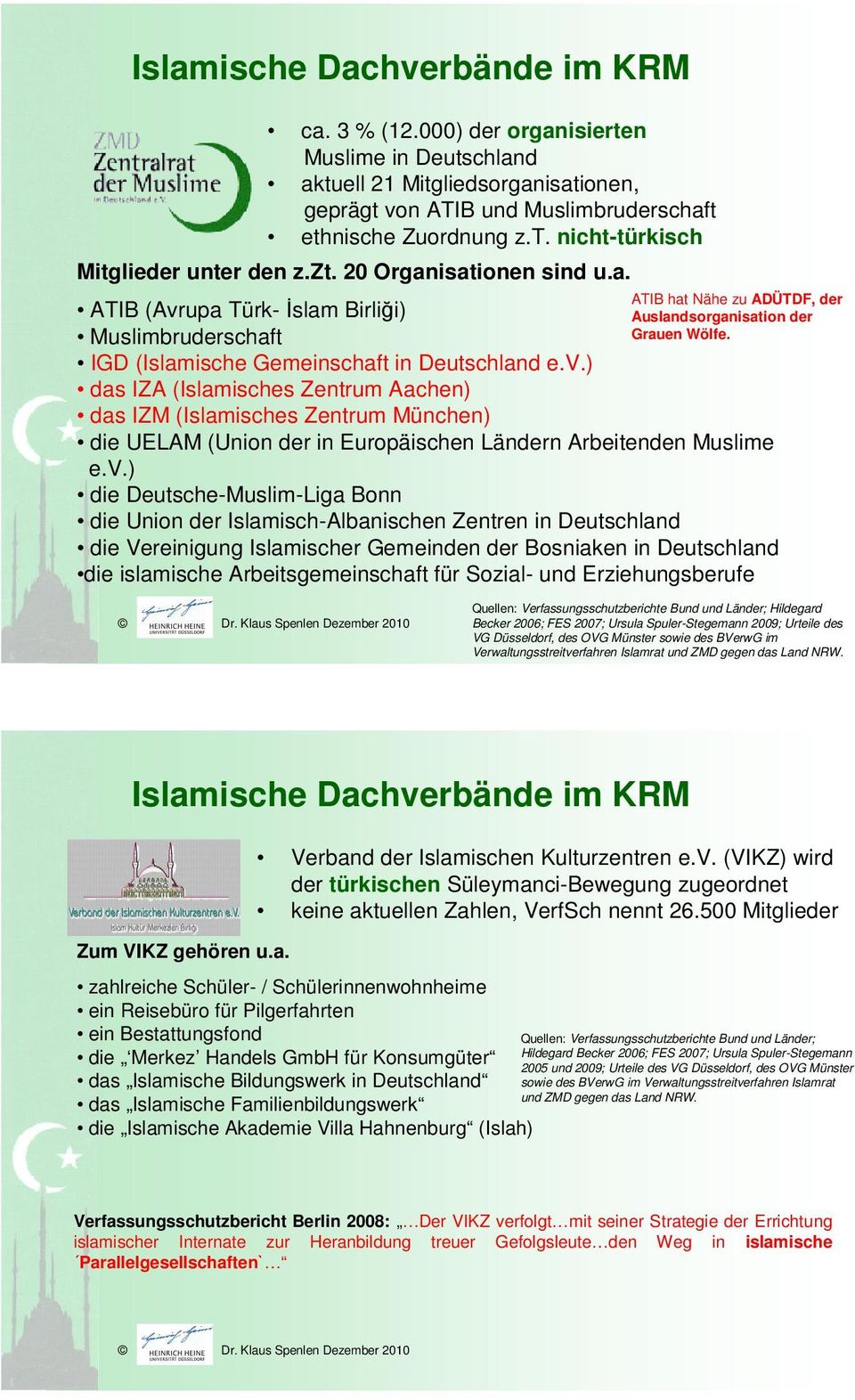 die UELAM (Union der in Europäischen Ländern Arbeitenden Muslime e.v.