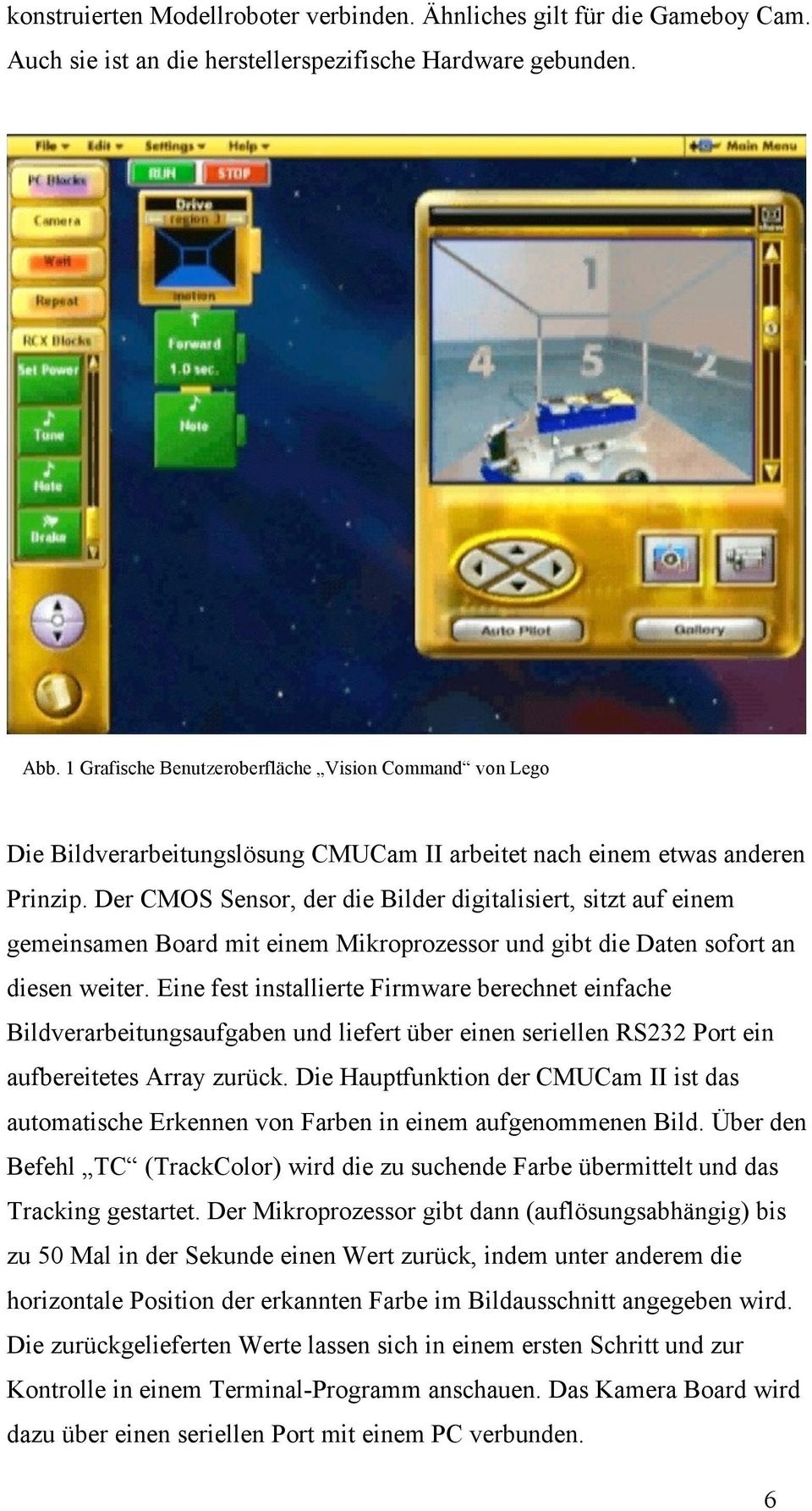 Der CMOS Sensor, der die Bilder digitalisiert, sitzt auf einem gemeinsamen Board mit einem Mikroprozessor und gibt die Daten sofort an diesen weiter.