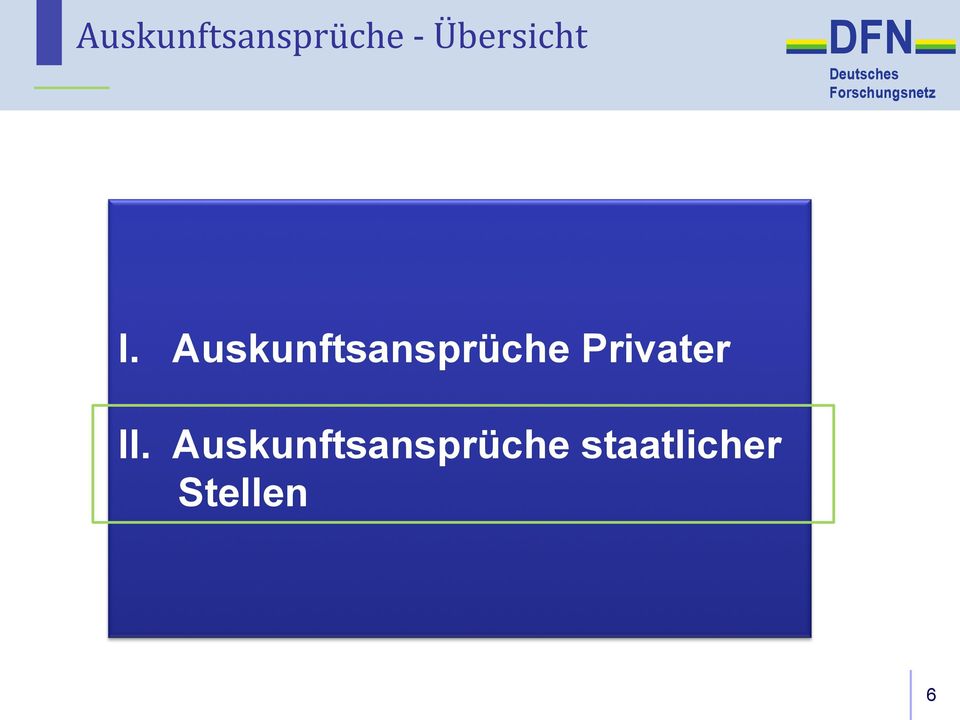 Auskunftsansprüche