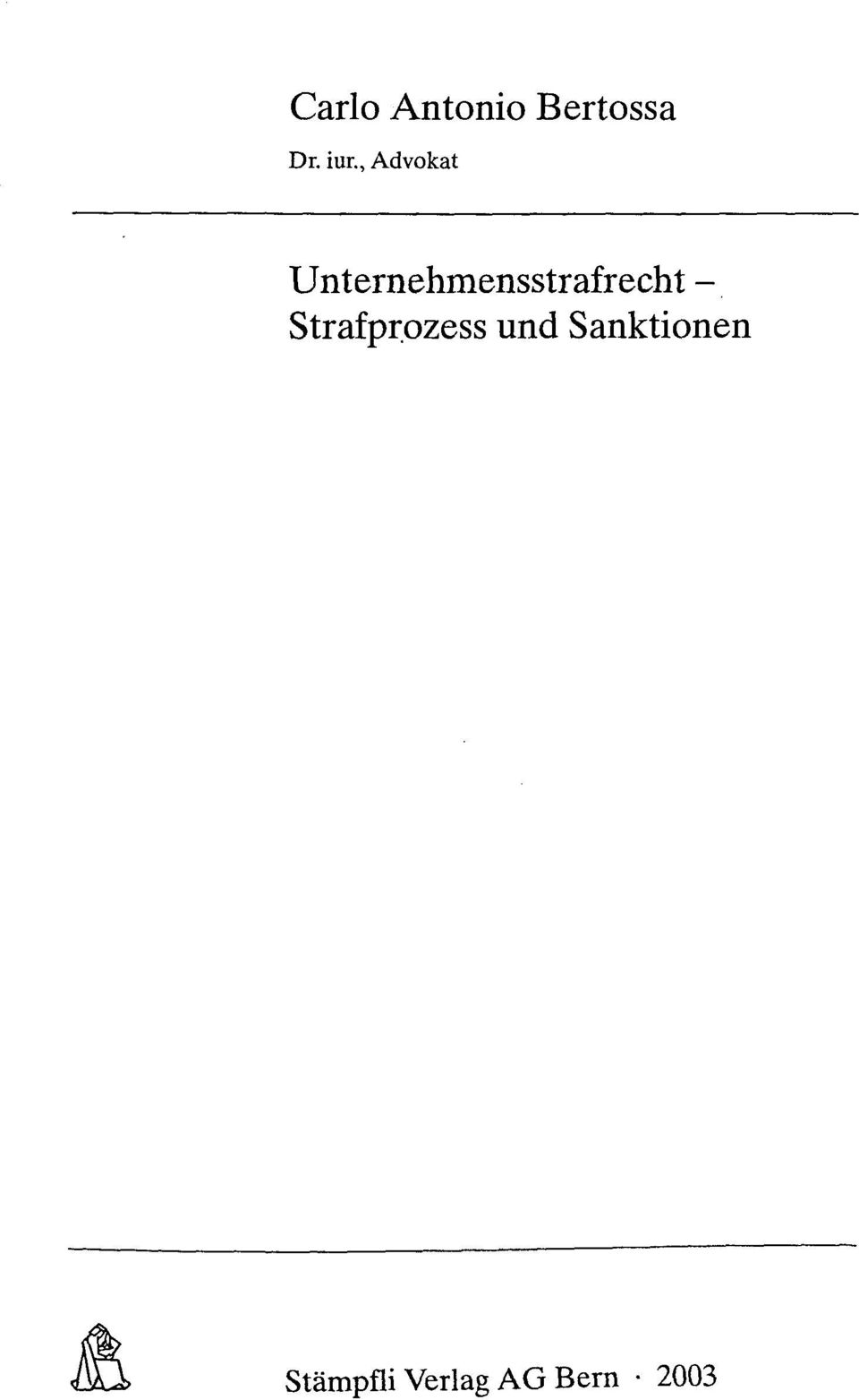 Unternehmensstrafrecht -