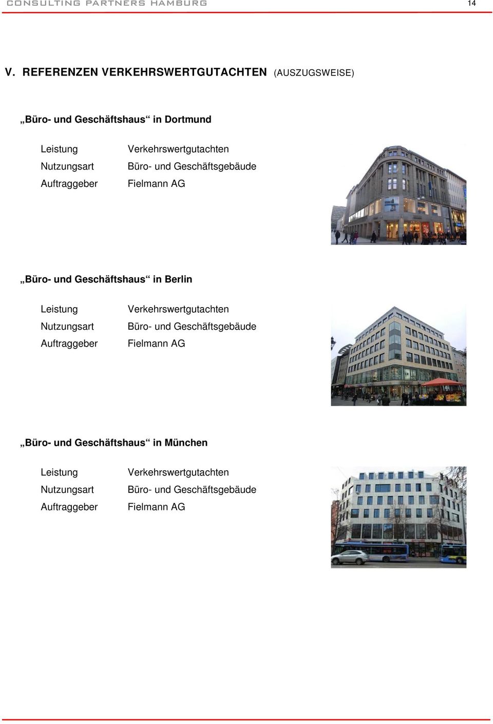 Verkehrswertgutachten Büro- und Geschäftsgebäude Fielmann AG Büro- und Geschäftshaus in