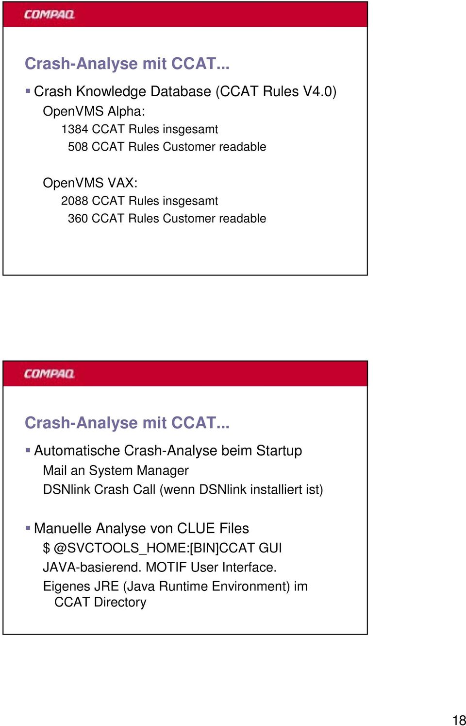 Rules Customer readable Crash-Analyse mit CCAT.