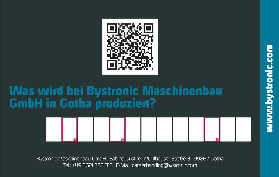 com 7 13 6 Bystronic Maschinenbau GmbH. Sabine Gustke.