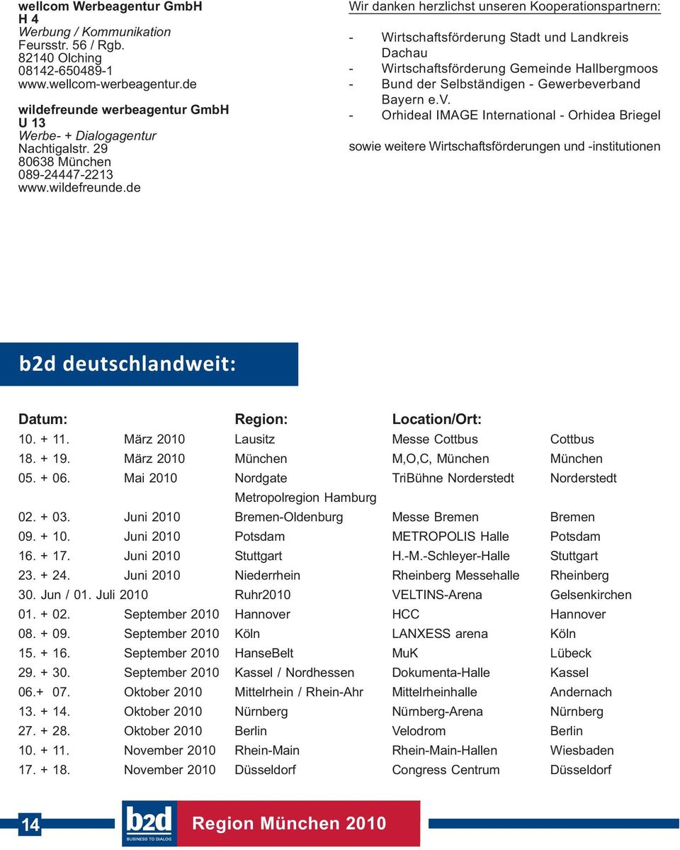 werbeagentur GmbH U 13 Werbe- + Dialogagentur Nachtigalstr. 29 80638 München 089-24447-2213 www.wildefreunde.